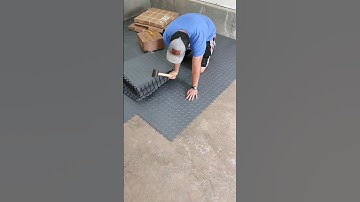 adding new tiles to upgrade the garage floor #garage #floortiles #garage #garageshop #epoxysucks