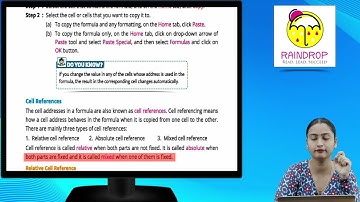 Ch 4 | Raindrop | Computer | Class 6 | Formula & Functions in Excel 2016 | For children