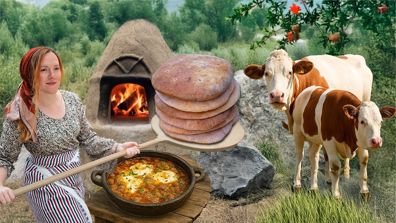 Marruecos Rural: Cocinando Pan en Horno de Barro y Tagine de Kefta - Vendemos Huevos en el Mercado