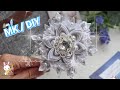 Шикарная Снежинка канзаши МК / DIY gorgeous snowflake on the rim