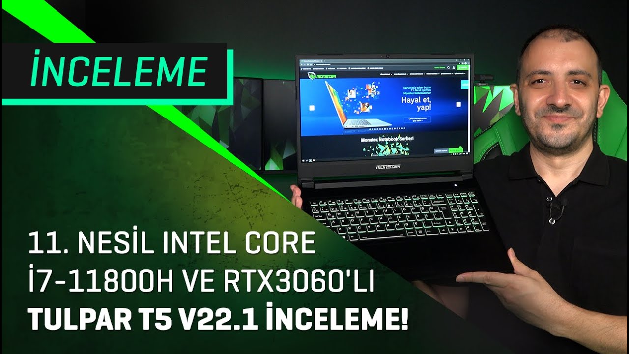 11. Nesil Intel Core i7-11800H ve RTX3060'lı Tulpar T5 V22.1