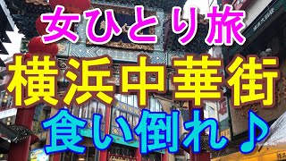 【孤独な女ひとり旅】横浜中華街 食べ歩き 食い倒れ ひとり旅【名物グルメ・観光・国内旅行・一人旅】