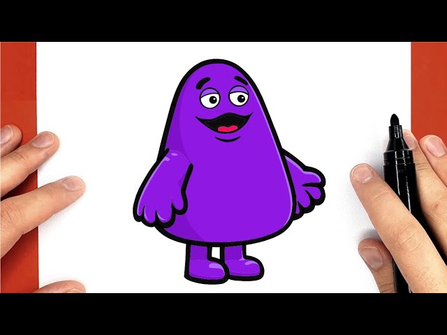 HOW TO DRAW GRIMACE SHAKE EASY - YouTube