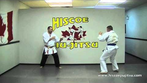 Self Defense Technique - One hand on each wrist from rear held far - Hiscoe Jiu-Jitsu