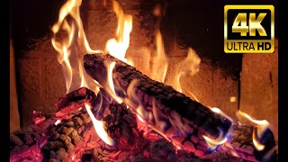 🔥 Fireplace 4K. Cozy Fireplace Sounds. Relaxing Fireplace with Burning Logs &amp; Fire Sounds