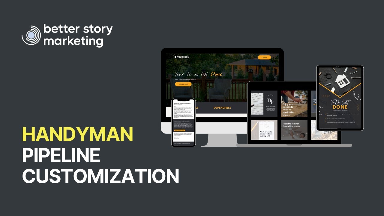 Go High Level Handyman BrandPack Sales Pipeline Customization | SMB Marketing & Automation