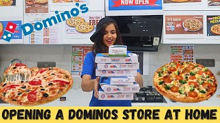 We Opened DOMINOS STORE at HOME 😋 | FUNNY FOOD CHALLENGE screenshot 3