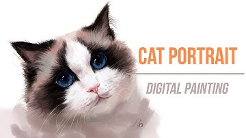 Painting a Cat in Infinite Painter l Speed Painting l Tab S7 FE