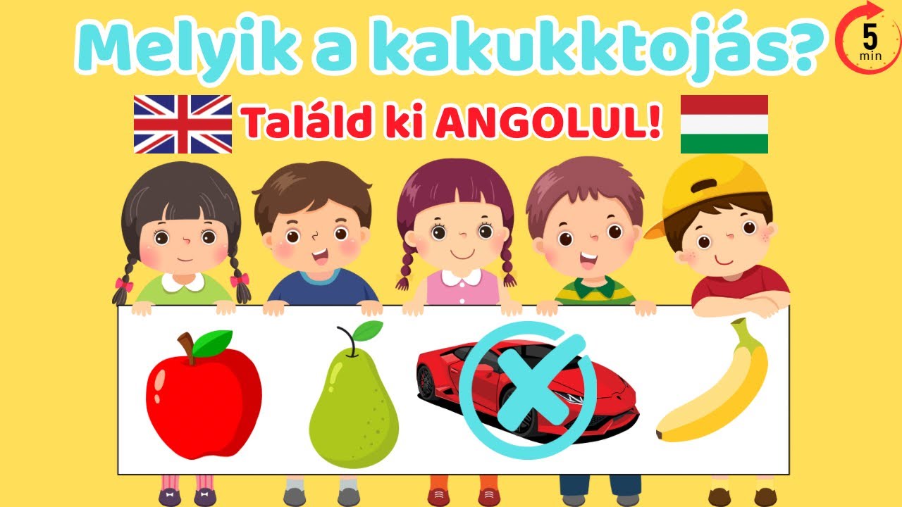 Valami nem stimmel… Rájössz, melyik kép a kakukktojás? 🤔🎯 - Angol szótanuló játék gyerekeknek