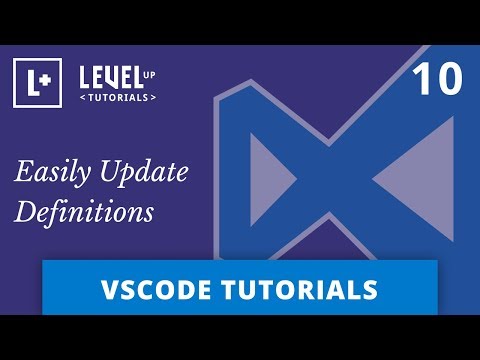 VSCode Tutorials #10 - Easily Update Definitions
