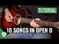 10 wunderschne songs in open d akustikgitarre