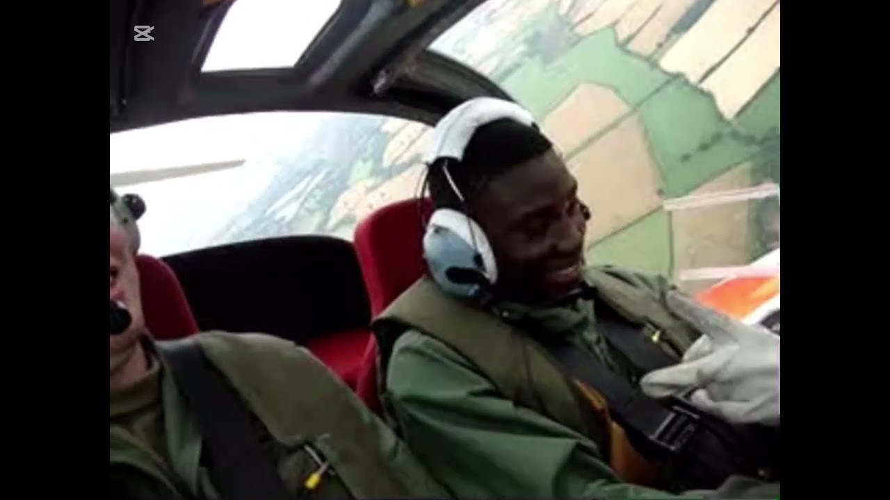 Van the President Flying a single Engine plane At The Royal Air-force Cranwel