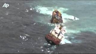 Grounded Cargo Ship Breaks Apart on NZ Reef