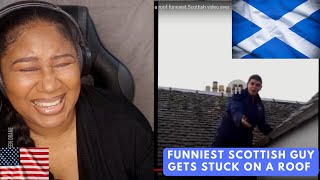 Funniest Scottish Guy Gets Stuck On A Roof |American Reaction