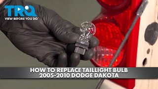 How to Replace Taillight Bulb 2005-2010 Dodge Dakota