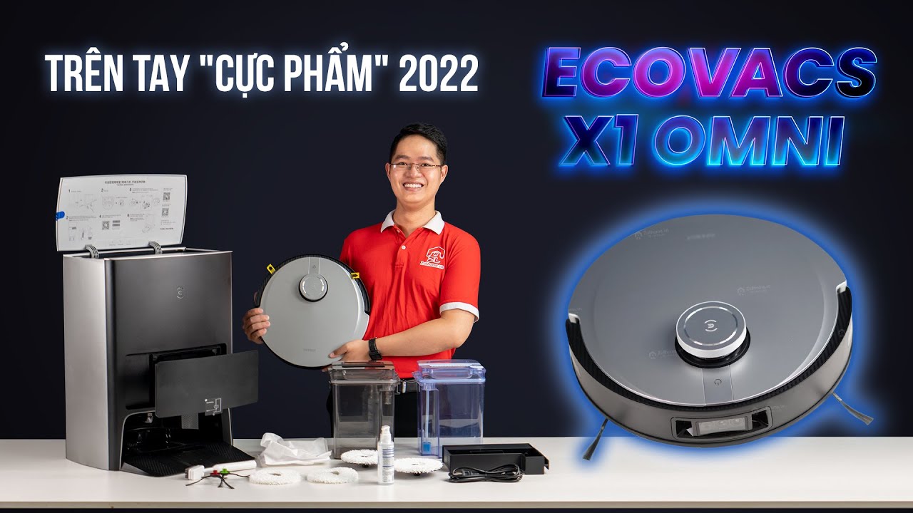 ecovacs stock New 2022 ECOVACS DEEBOT X1 OMNI ĐẦU TIÊN Ở VIỆT NAM - Robot tự động Hút Rác , Giặt Rẻ . Đắt sắt ra miếng .