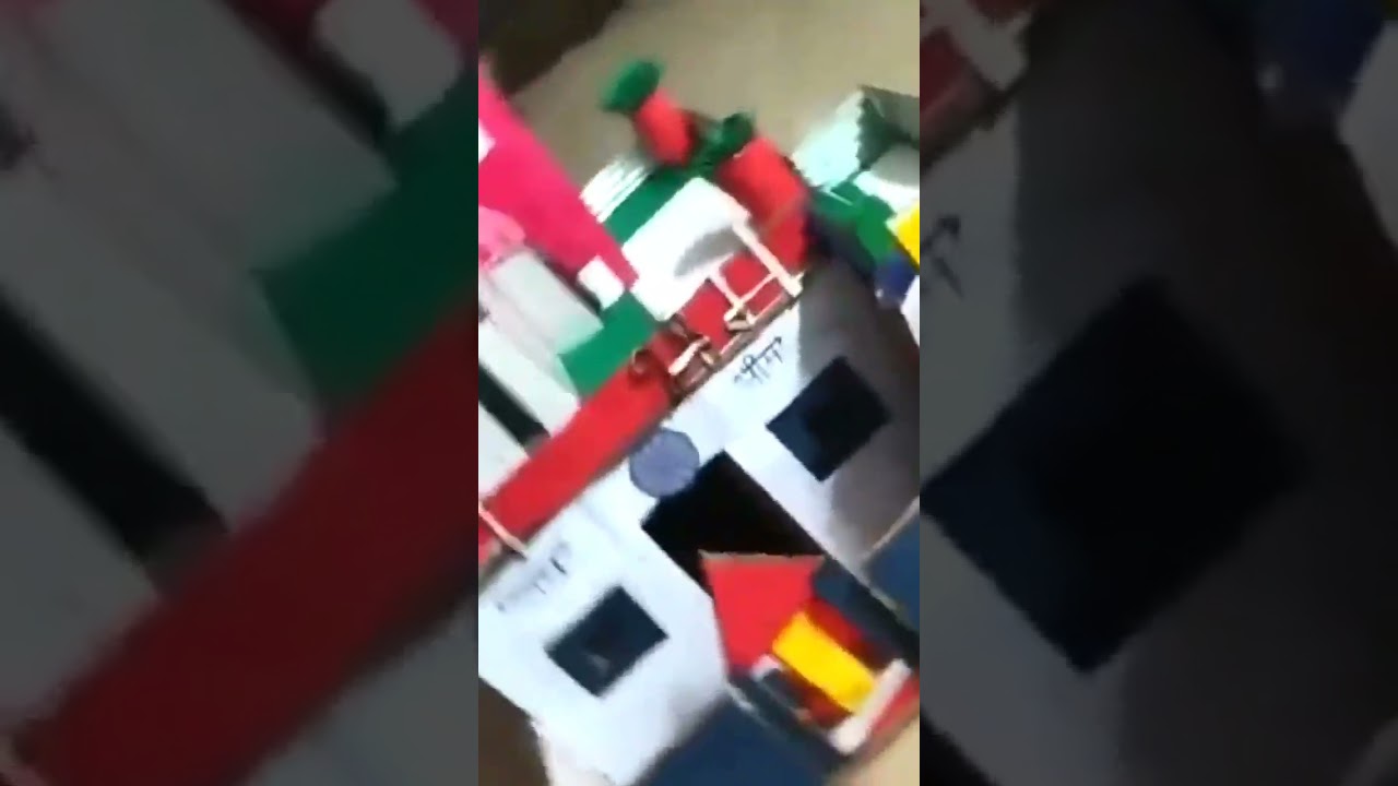 cardboard se ghar dikhaiye (#) cardboard se ghar ka project || cardboard craft project easy