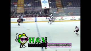 Albany Devils, H&V Collision of the Game (Oct. 16)