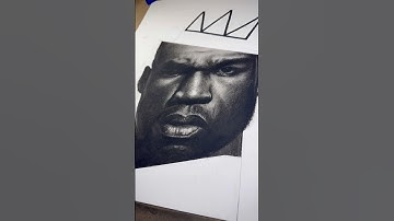 50 Cent charcoal drawing #charcoal #drawing #50cent #shorts #charcoalartist #art
