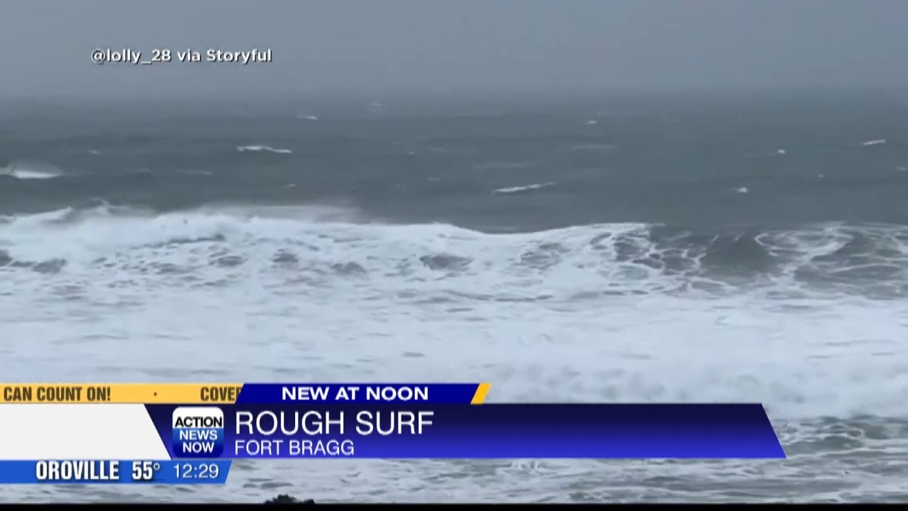Rough surfing conditions in Fort Bragg YouTube