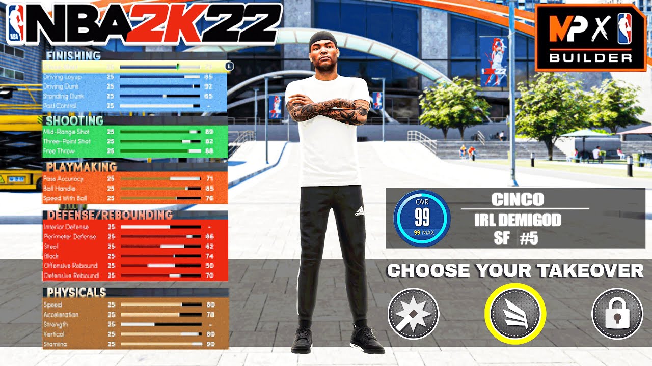 CINCO OFFICIAL NBA 2K22 BUILD - IRL 2-WAY SLASHING SHOT CREATOR - YouTube