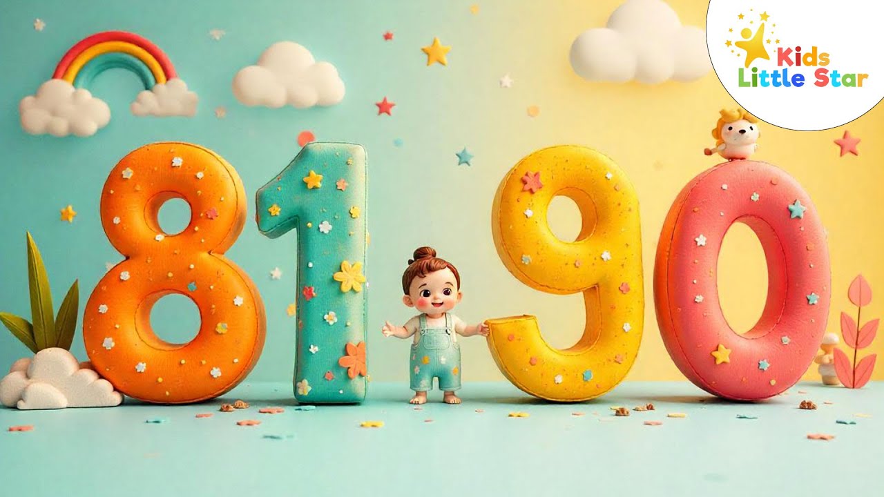 Learn Numbers 81 to 90 🔢 | Fun Counting for Kids | Kids Little Star 🌟