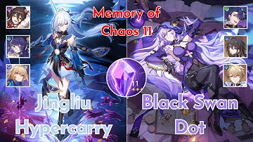 MOC 11 - E1S1 Jingliu Hypercarry & E0 Black Swan x Sampo - Honkai Star Rail 2.1