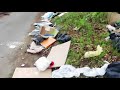 Dashcam footage shows fly-tipped rubbish on a mile-long country lane