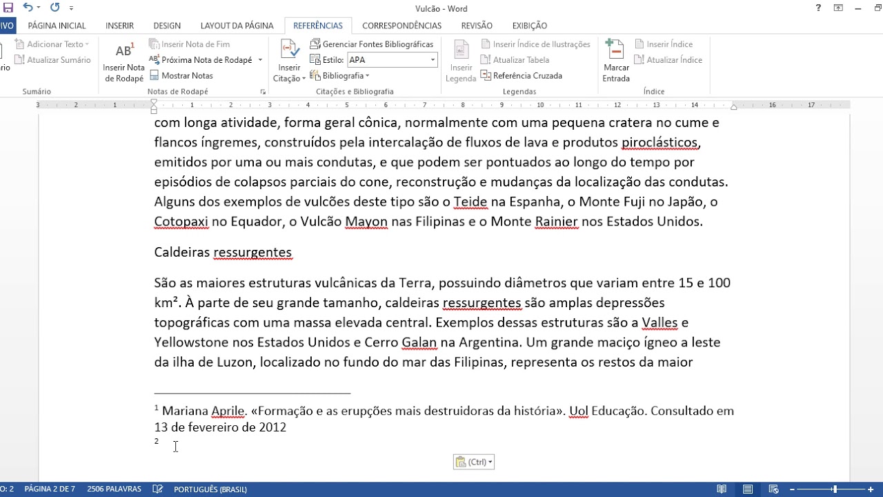 Word: Notas de Rodapé e de Fim - YouTube