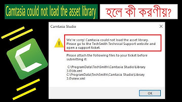Camtasia could not load the asset library || How to