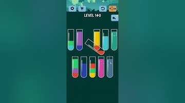 Water Color sort game level 140 |water color 140 | water sort game 140 | #watercolor #watersortgame