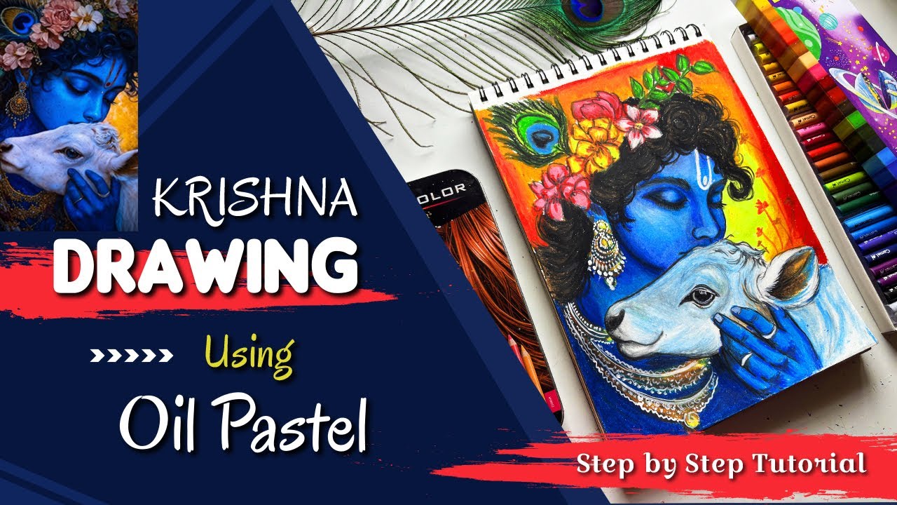 Krishna Drawing step by step | Shree Krishna drawing ,how to make easy Krishna drawing