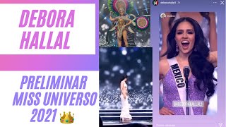 Debora Hallal durante la preliminar de Miss Universo 2021 👑 (se le atoró el vestido) 😧