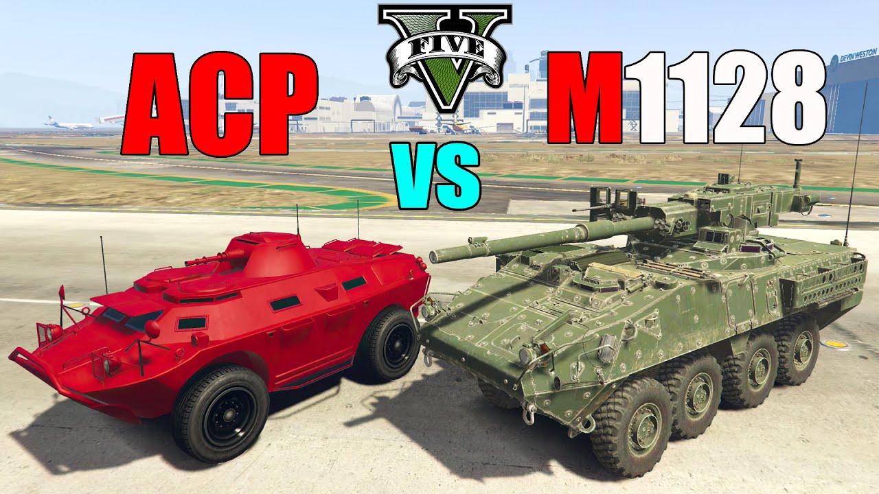 TANQUE ACP VS TANQUE M1128 de EXPANSION | GTA 5 - BATALLA de ACERO ...