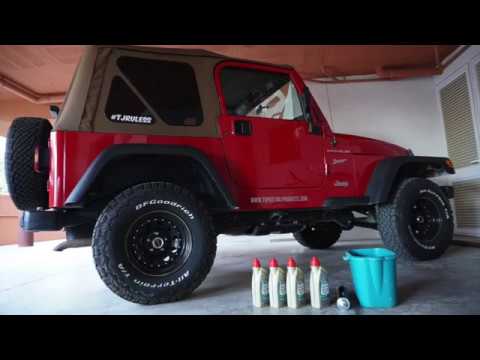 Jeep Wrangler Tj cambio de Valvulina - YouTube
