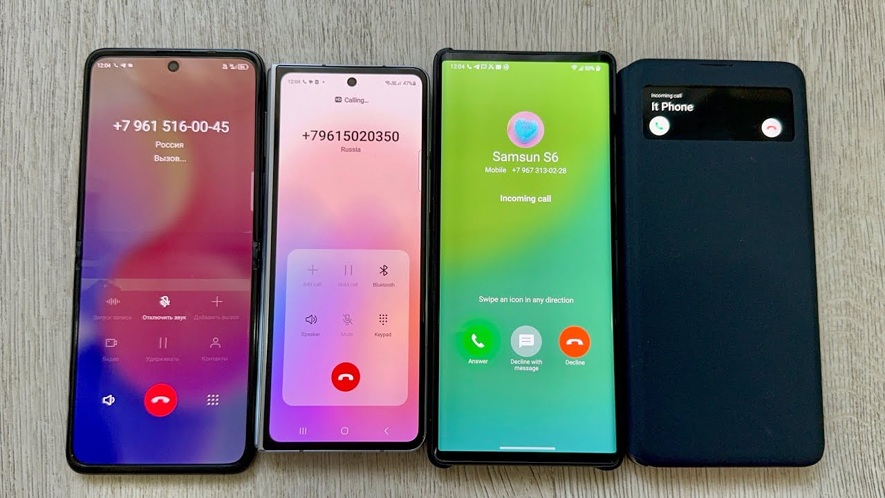 Incoming Calls Samsung Galaxy Fold 5 vs LG Wing vs Techno Phantom vs Samsung Galaxy Note 10