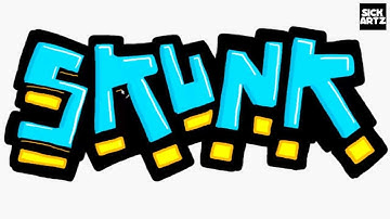 HOW TO DRAW GRAFFITI SKUNK SPEED PAINTING TUTORIAL SKETCH LEARN MS PAINT LERNEN BLACKBOOK LETTERS