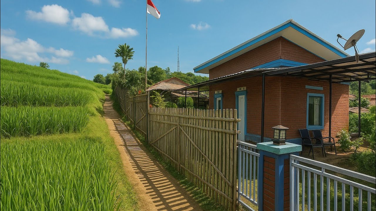 Hidup Di Desa‼️Tinggal Di Rumah Unik Di Hiasi Tanaman Bunga Di Tengah Alam Indah Sumedang