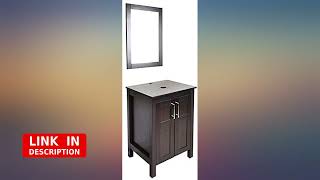 24 inch Bathroom Vanity Modern MDF Cabinet with Wall Mounted Vanity Mirror Durable review