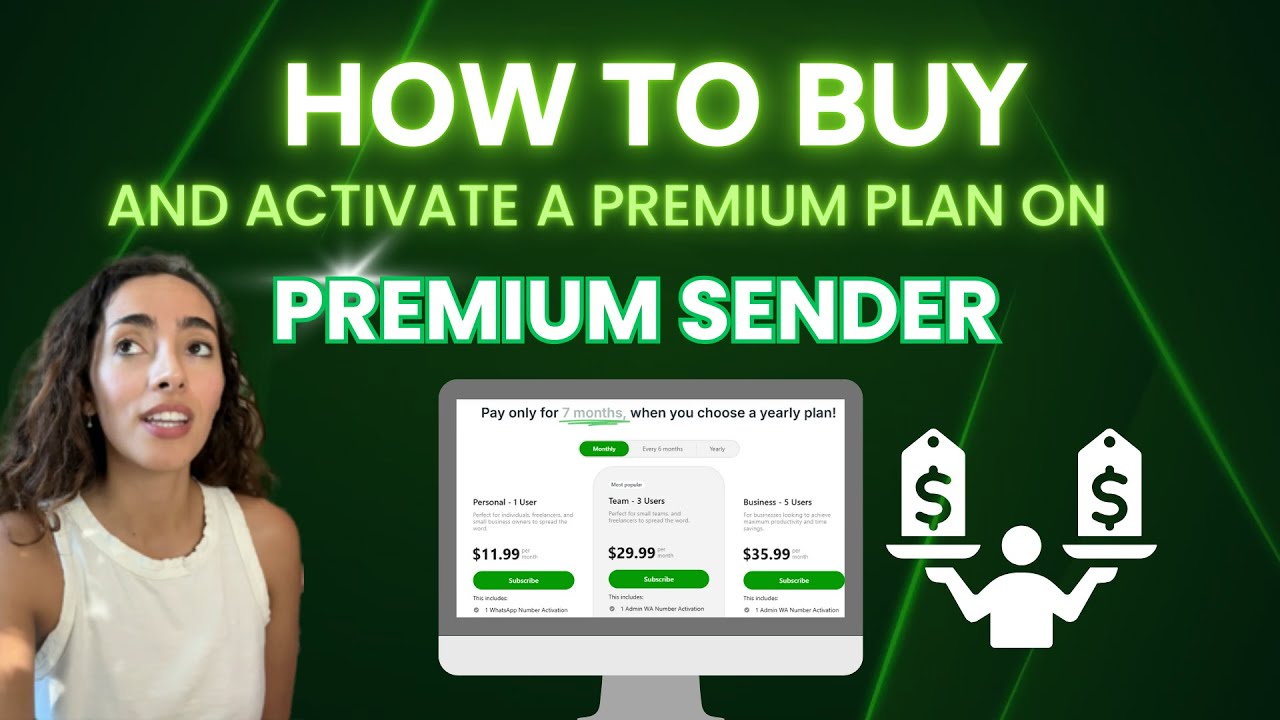 How to BUY and activate a PREMIUM plan on Premium Sender
