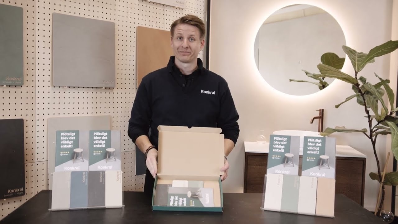 Prover på microcement från Konkral