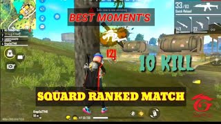 😀(BEST GAMEPLAY SQUARD RANKED MATCH) 😎(10 KILL WITH OVER POWERFUL HEADSHOT)🥊