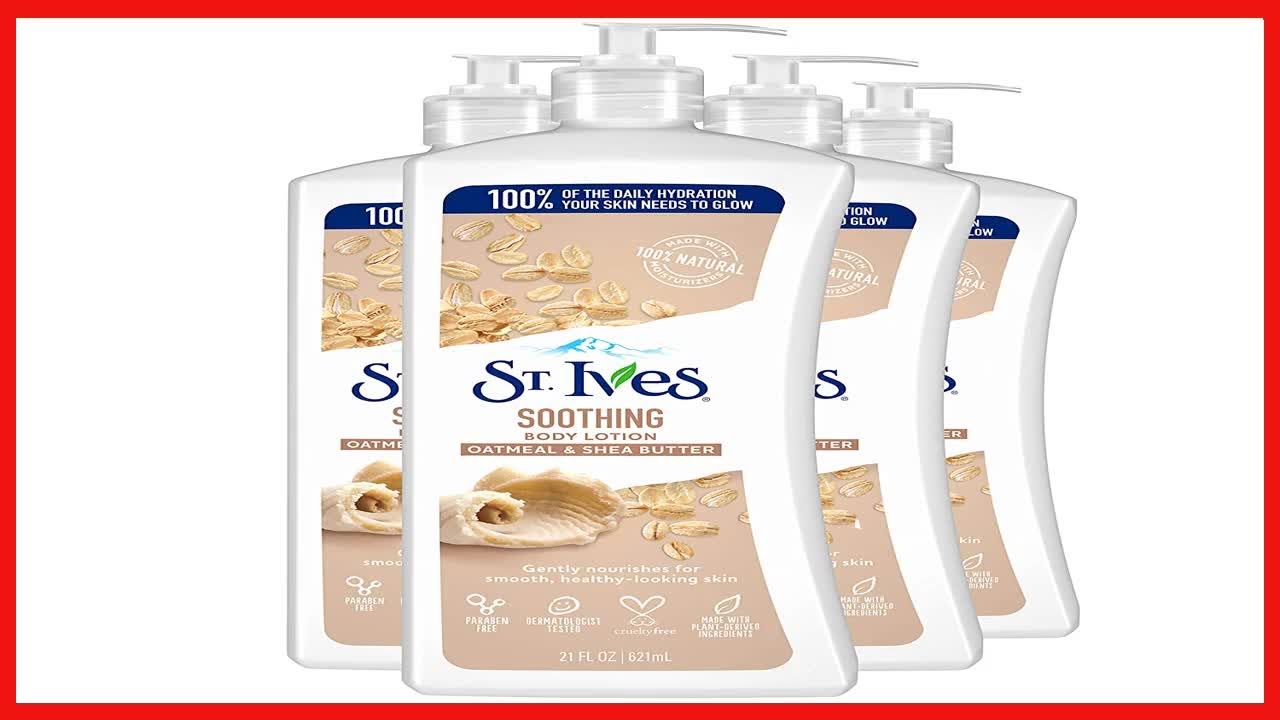 St. Ives Soothing Hand and Body Lotion Moisturizer for Dry Skin Oatmeal and Shea Butter Made