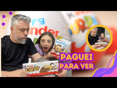 EXPERIMENTANDO KINDER DIFERENTES COM MEU PAI| Júlia Carvalho