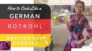 Rotkohl German Braised Red Cabbage with Apple Onions Vegetarian Version
