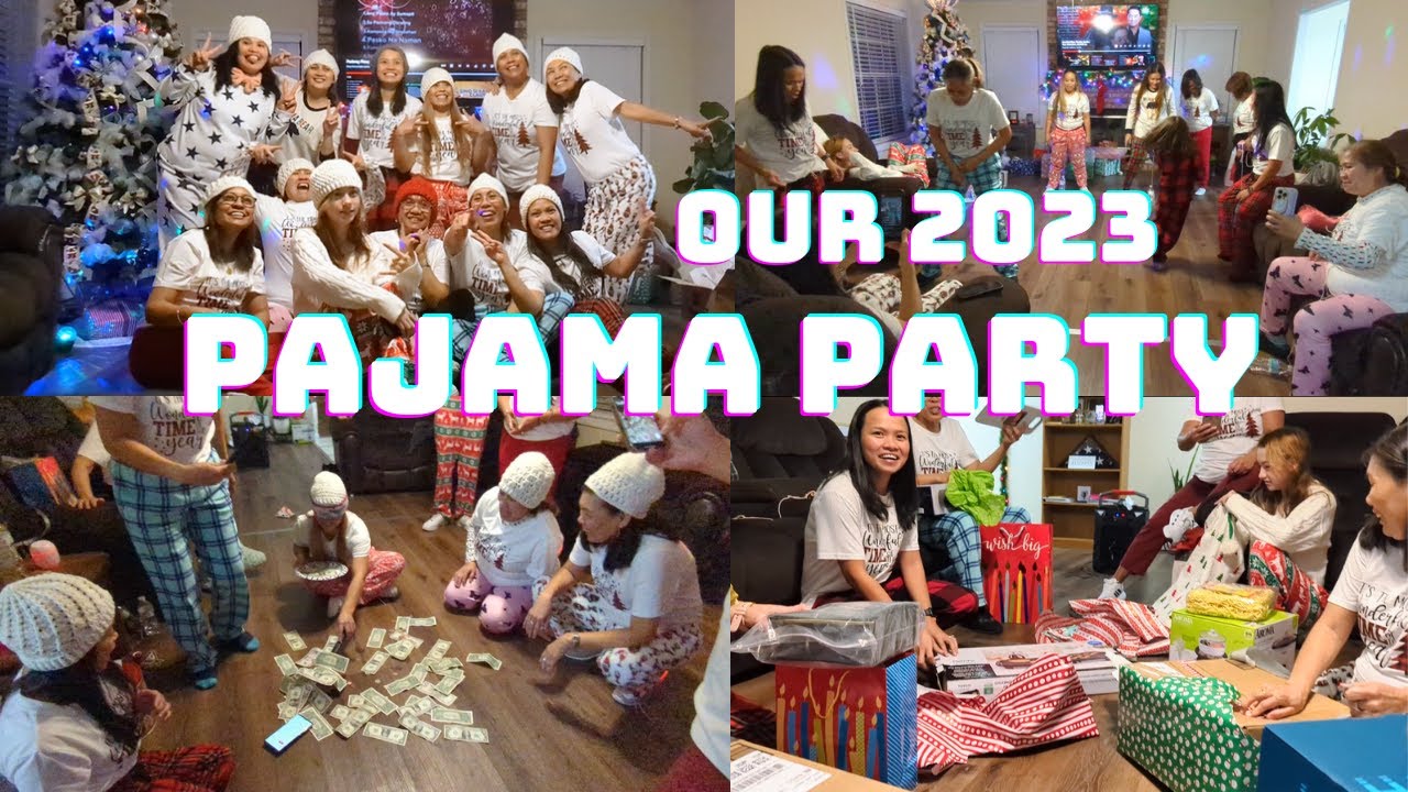 Our 2023 Pajama Party Filipino food Games and Exchanging gifts !!! YouTube