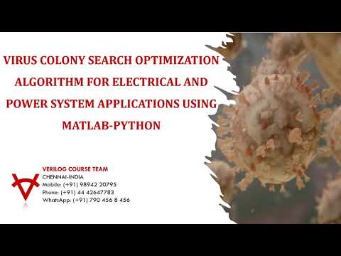 VIRUS COLONY SEARCH OPTIMIZATION ALGORITHM FOR ELECTRICAL AND POWER SYSTEM APPLICATIONS USING MATLAB