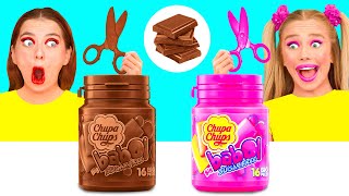 Bubble Gum vs Chocolate Food Challenge | Funny Moments by BaRaFun Challenge