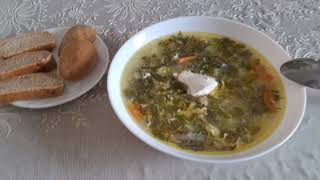 видео: Зелёный щавелевый суп без мяса картинка: Зелёный щавелевый суп без мяса