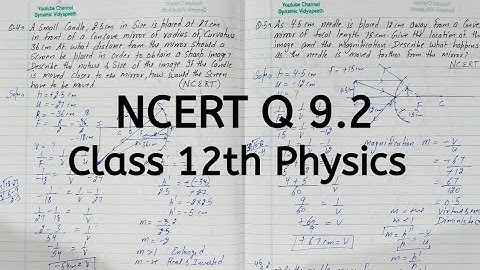 Ncert, Q 9.2, Chapter 9, Ray Optics And Optical Instruments, Class 12 Physics